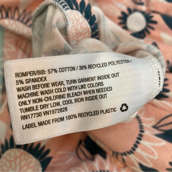 ❤️5/$25 SALE Cat & Jack Pink Blue White Polka Dot Sunflower Overall Jumpsuit - Picture 8 of 8